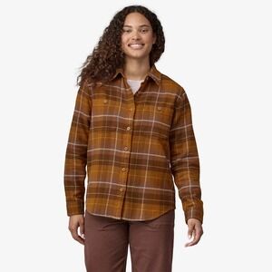 Patagonia Fjord‎ Flannel Shirt Plaid Button Down Long Sleeve Size M  Lightweight